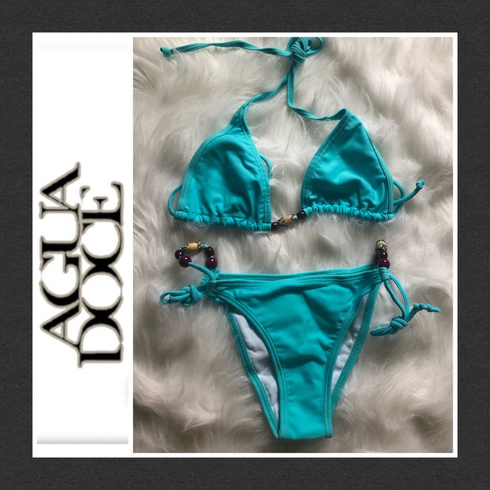 AGUA DOLCE 2 PIECE SOLID SWIMSUIT